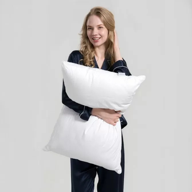 Silk Filled Pillow With Cotton Shell