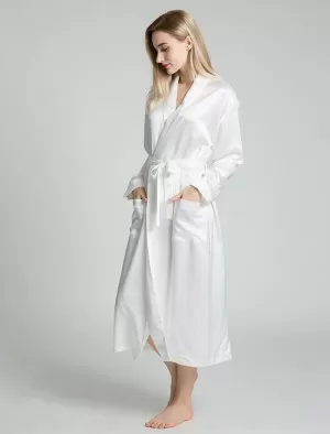 22 Momme Contra Trim And Full Length Silk Robe